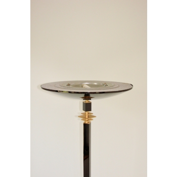 Lampa podłogowa Modern, lata 80., mosiądz i metal – vintage